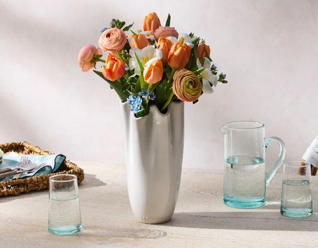VASO LE CREUSET RUFFLE WHITE